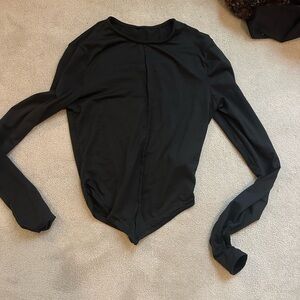 Elegant Black Long Sleeve Women's Top